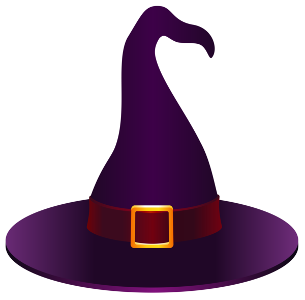 Transparent Witch Hat Hat Witchcraft Purple Violet for Halloween