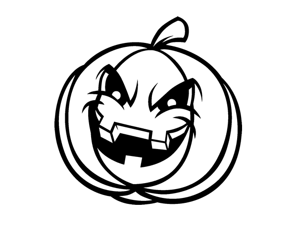 Transparent Halloween Pumpkin Drawing Face White for Halloween