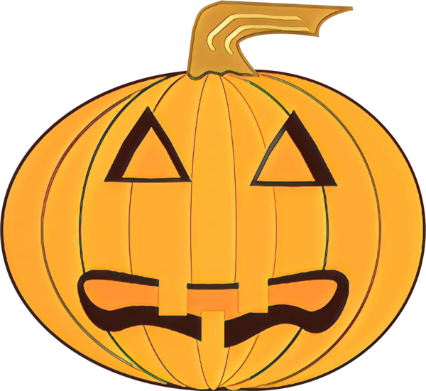 Transparent Jackolantern Drawing Pumpkin Calabaza for Halloween