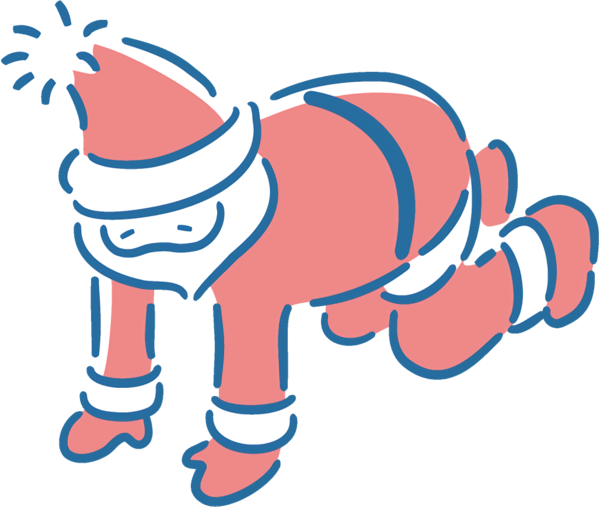 Transparent christmas Cartoon Animal figure Sticker for santa for Christmas