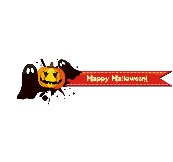 Transparent Happy Halloween Banner for Halloween