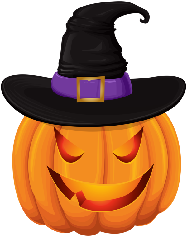 Transparent Jackolantern Pumpkin Pie Halloween Witch Hat Trickortreat for Halloween