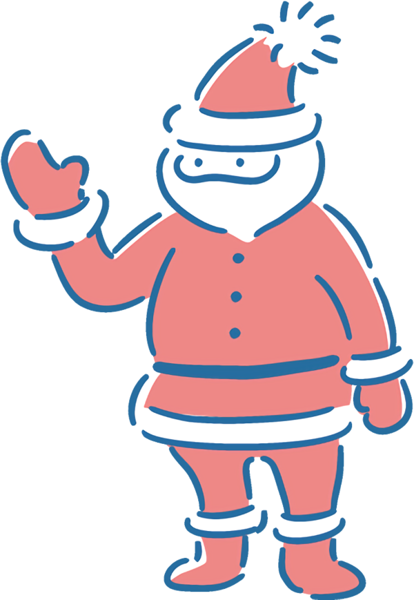 Transparent christmas Cartoon Santa claus Pleased for santa for Christmas
