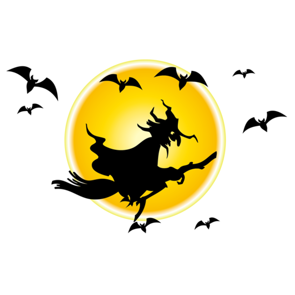 Transparent Halloween Halloween Witch Castle Halloween Bat Silhouette for Halloween