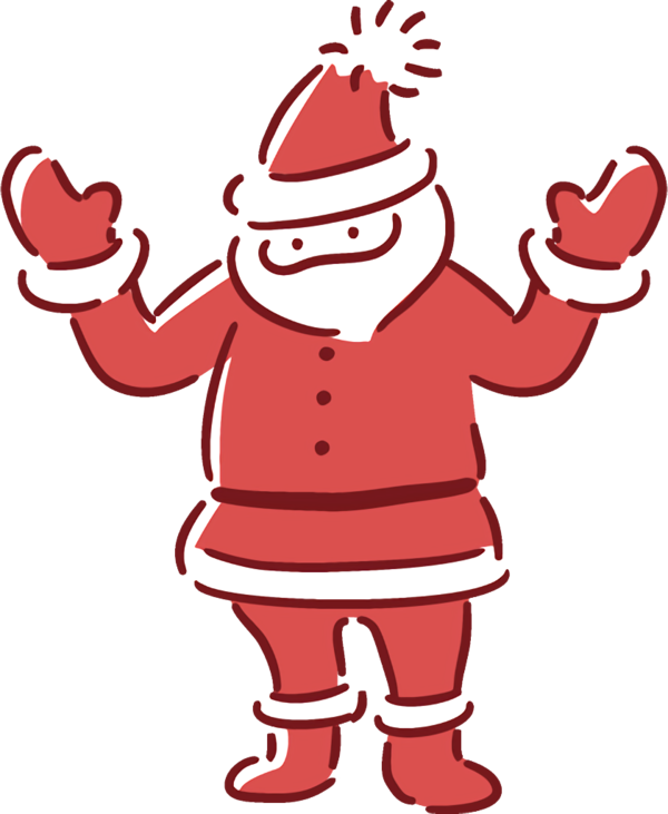 Transparent christmas Cartoon Santa claus Finger for santa for Christmas