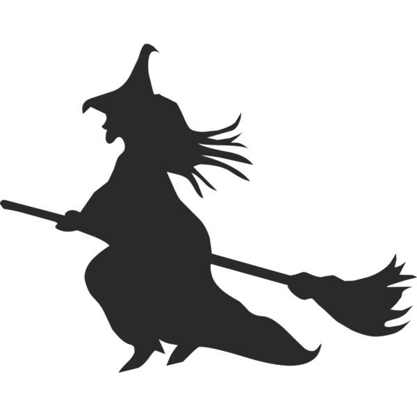 Transparent Wall Decal Witch Jonesborough Black Black And White for Halloween