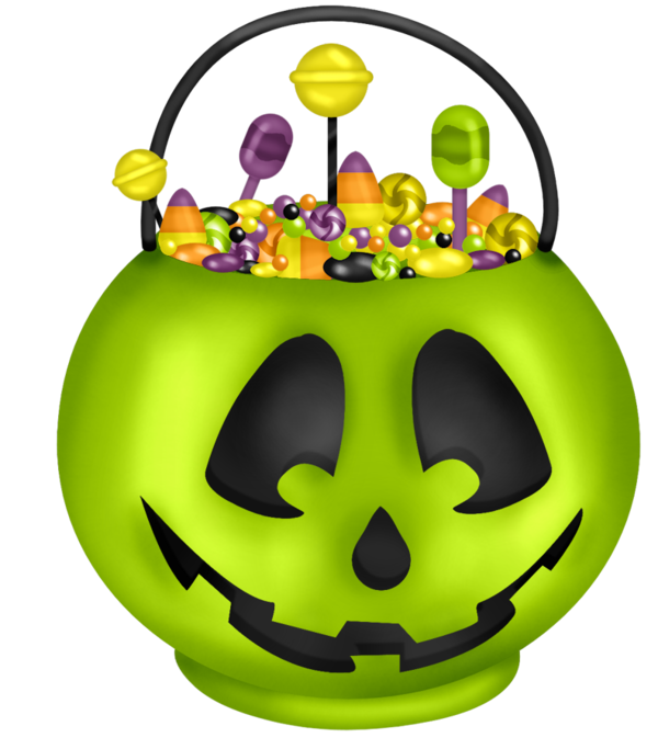 Transparent Candy Corn Candy Pumpkin Drawing Facial Expression Green for Halloween