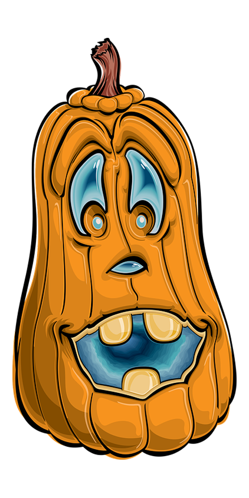 Transparent Halloween Jackolantern Pumpkin Cartoon Head for Halloween