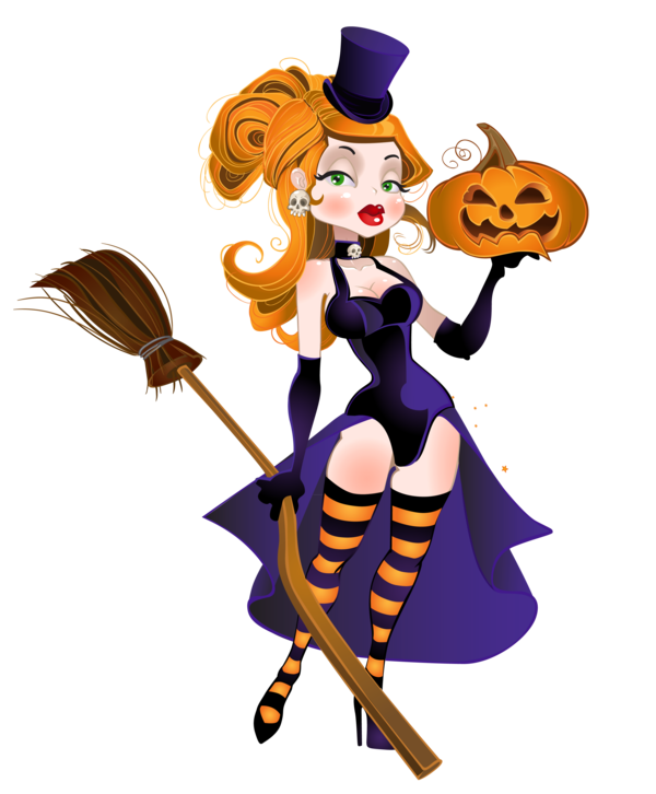 Transparent Witchcraft Halloween Cartoon Costume Design for Halloween