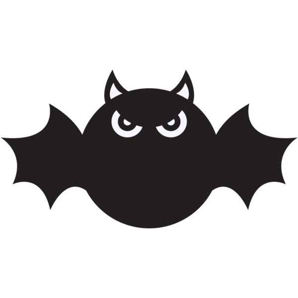 Transparent Halloween Poster Party Bat Black for Halloween