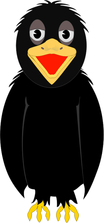 Transparent Common Raven Crow Cartoon Beak Bird for Halloween