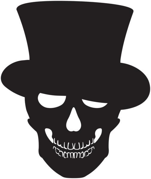 Transparent Skull Skeleton Silhouette Bone Head for Halloween