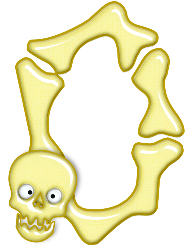 Transparent Calavera Alphabet Ghost Yellow Nose for Halloween