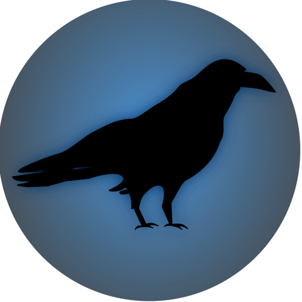Transparent Common Raven Raven Drawing Crow Like Bird Silhouette for Halloween