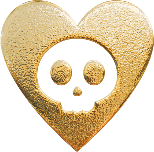 Transparent Metal Skeleton Bone Heart for Halloween