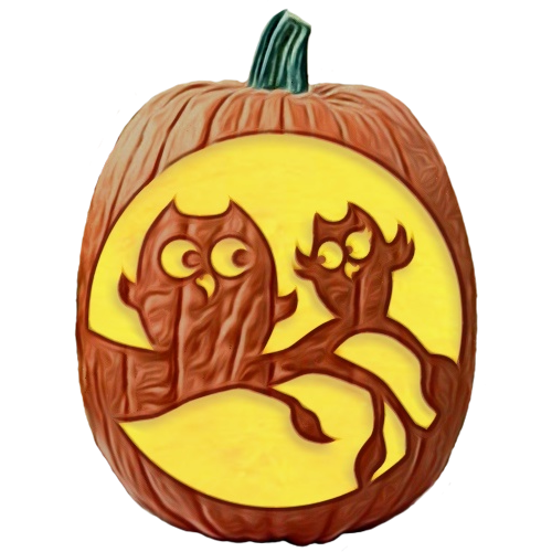 Transparent Jackolantern Pumpkin Stencil Calabaza for Halloween