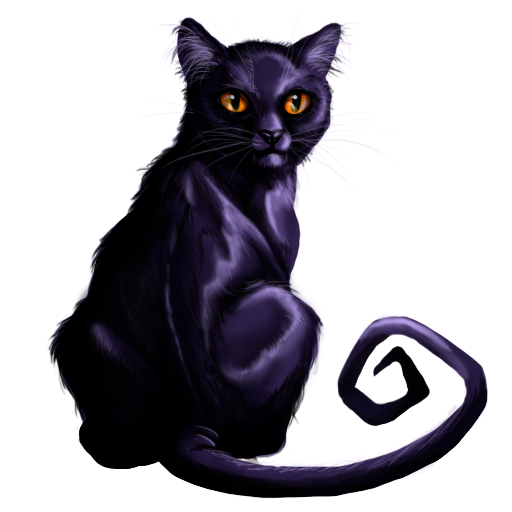 Transparent Cat Black Cat Halloween Paw Purple for Halloween