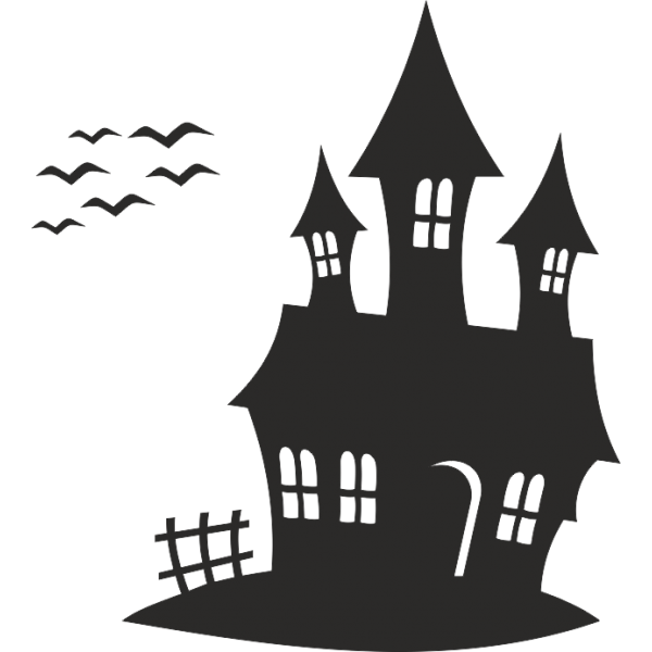 Transparent Halloween Haunted House House Landmark Castle for Halloween