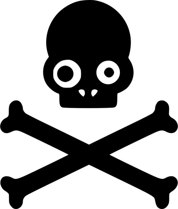 Transparent Skull And Crossbones Skull And Bones Skull Black And White Bone for Halloween