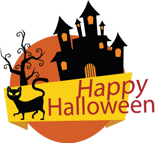 Transparent Halloween Holiday Public Holiday Text Logo for Halloween