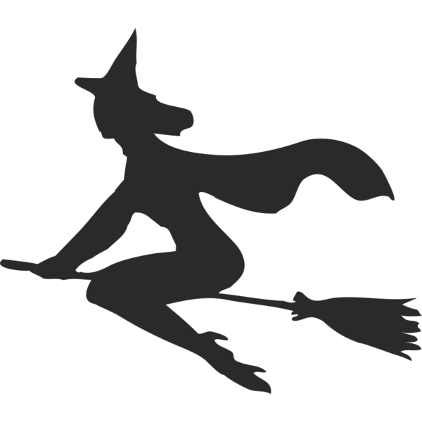 Transparent Wicked Witch Of The West Witchcraft Witch Hat Silhouette Joint for Halloween