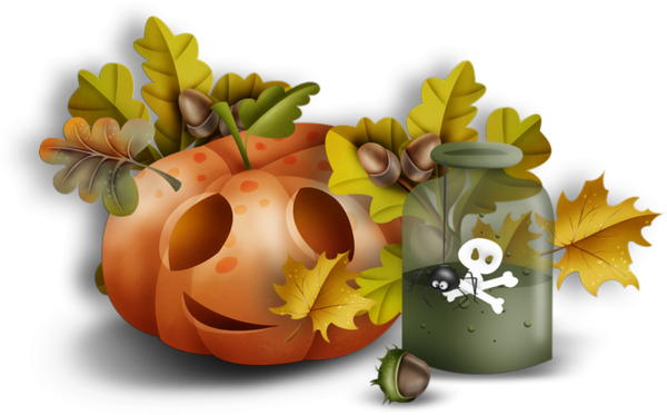 Transparent Calabaza Halloween Pumpkin Flower Gourd for Halloween