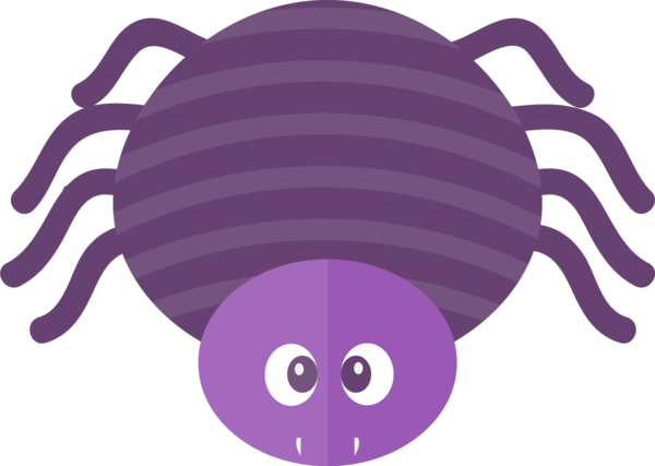 Transparent Spider Spider Web Purple Pattern for Halloween