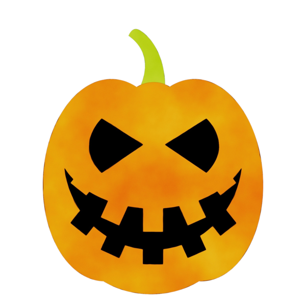 Transparent Jackolantern Pumpkin Vegetable Calabaza Facial Expression for Halloween
