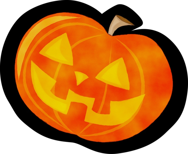 Transparent Jackolantern Pumpkin Lantern Orange Calabaza for Halloween