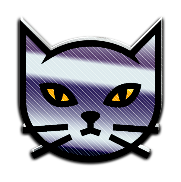 Transparent Cat Purple Technology for Halloween