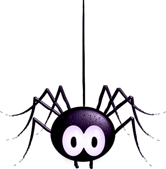 Transparent Spider Cartoon Spider Web Purple Insect for Halloween