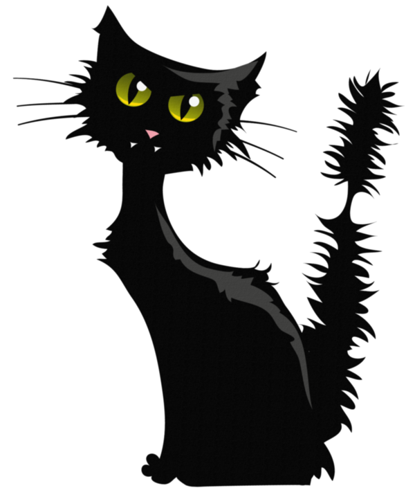 Transparent Cat Black Cat Silhouette for Halloween