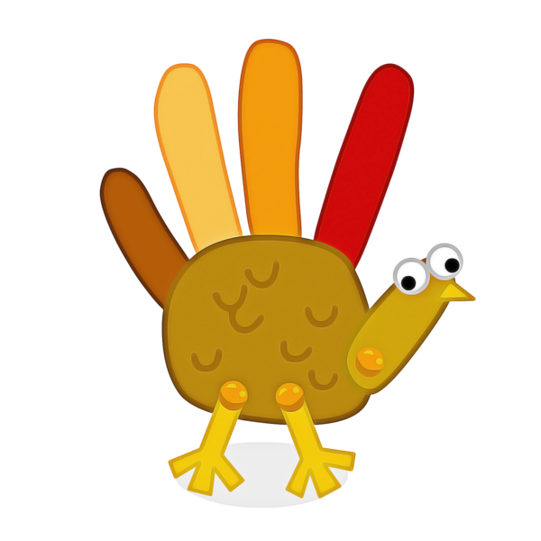 Transparent Wild Turkey Turkey Turkey Meat Yellow Cartoon for Thanksgiving
