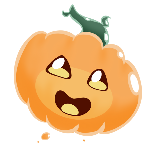 Transparent Slime Rancher Slime Calabaza Face Orange for Halloween