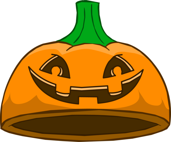 Transparent Pumpkin Club Penguin Hat Food Calabaza for Halloween