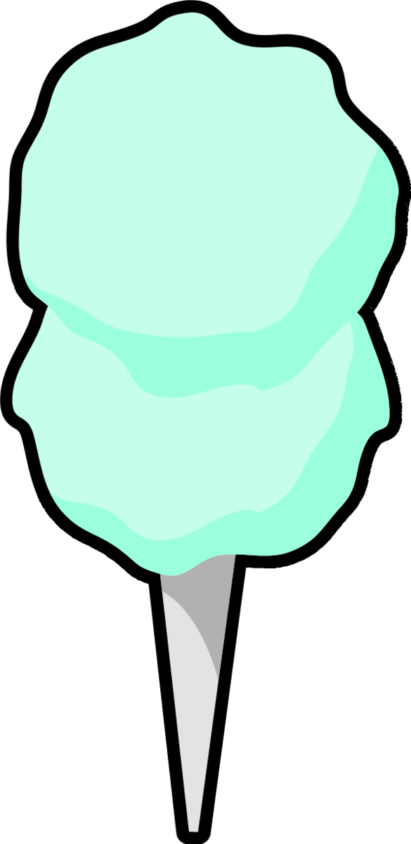Transparent Cotton Candy Candy Corn Lollipop Leaf Green for Halloween