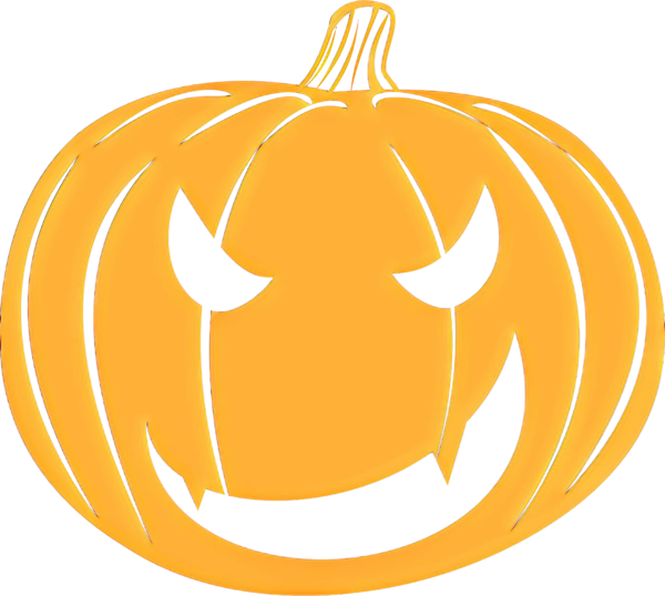 Transparent Jackolantern Calabaza Pumpkin for Halloween