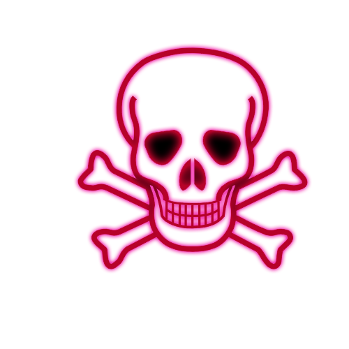 Transparent Skull Bones Skull And Crossbones Skull Pink for Halloween