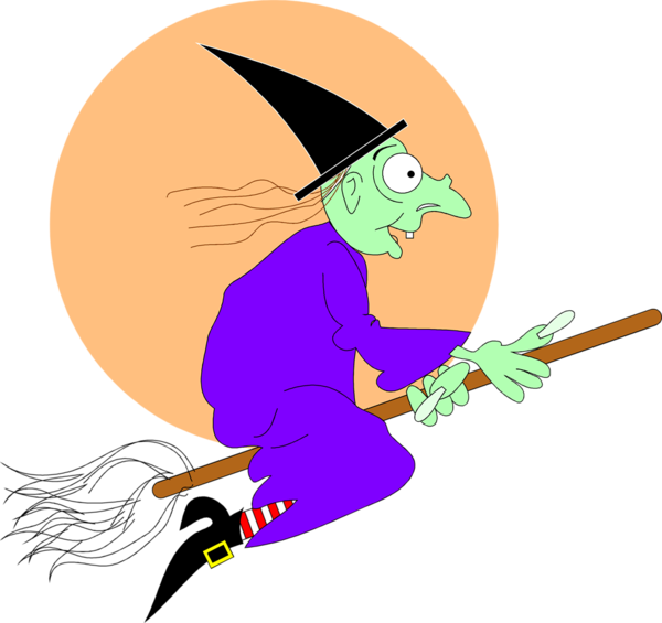 Transparent Witchcraft Drawing Witch S Broom Broom Household Cleaning Supply for Halloween