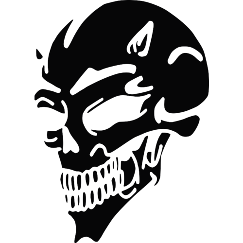Transparent Skull Human Skeleton Drawing Head Silhouette for Halloween