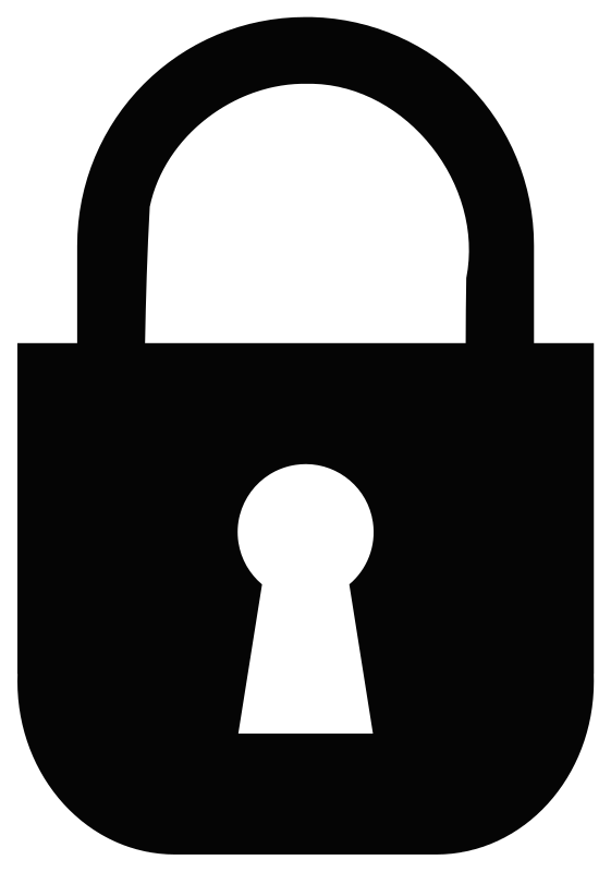 Transparent Padlock Lock Key Symbol for Halloween