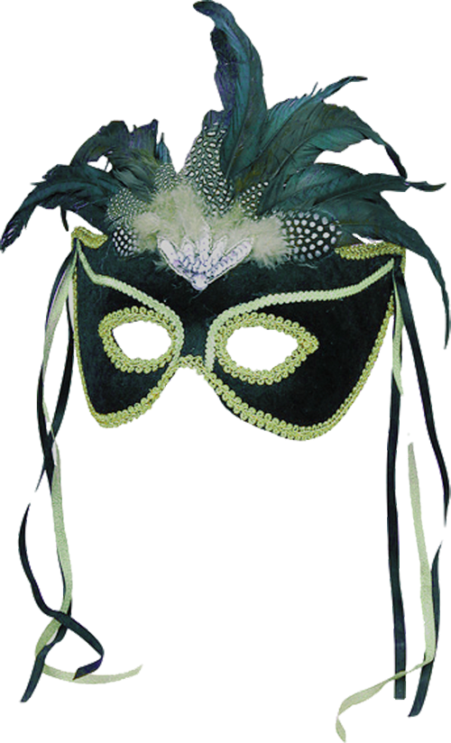 Transparent Venice Masquerade Ball Mask Headgear for Halloween