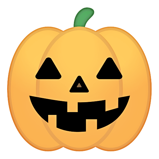Transparent Emoji Pumpkin Jackolantern Calabaza for Halloween