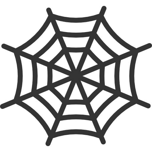 Transparent Spider Spider Web Leaf Symmetry for Halloween