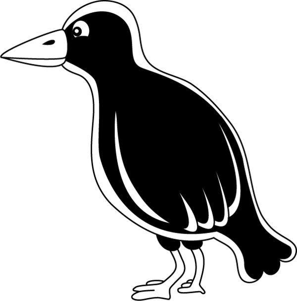 Transparent Duck Crow Silhouette Beak Bird for Halloween