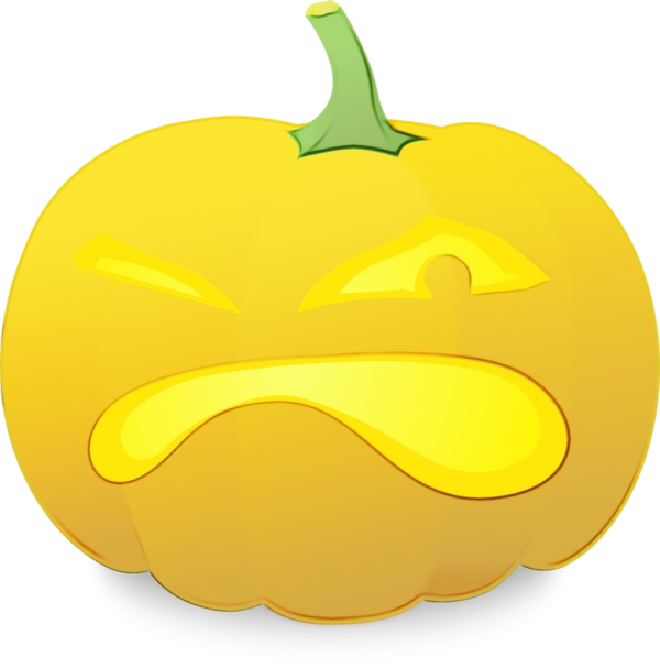 Transparent Jackolantern Pumpkin Halloween Yellow Plant for Halloween