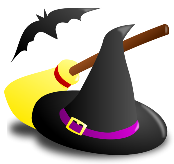 Transparent Broom Witch Hat Witchcraft Beak Headgear for Halloween