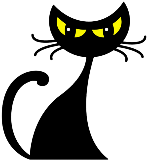 Transparent Cat Friendship Black Cat Black for Halloween