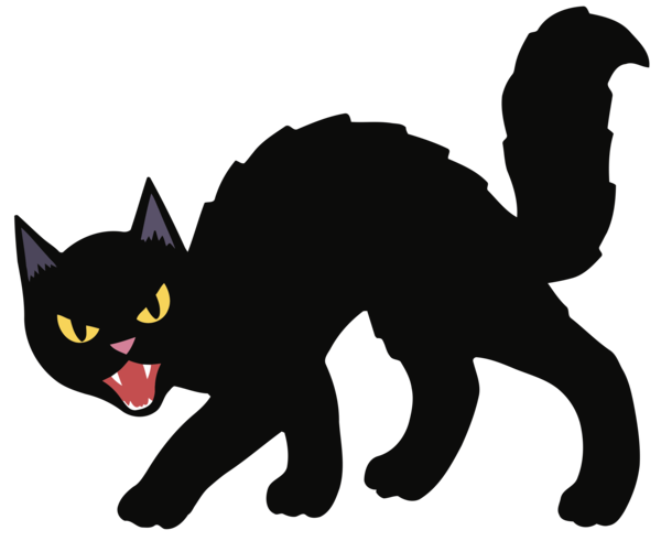 Transparent Cat Kitten Halloween Snout Silhouette for Halloween