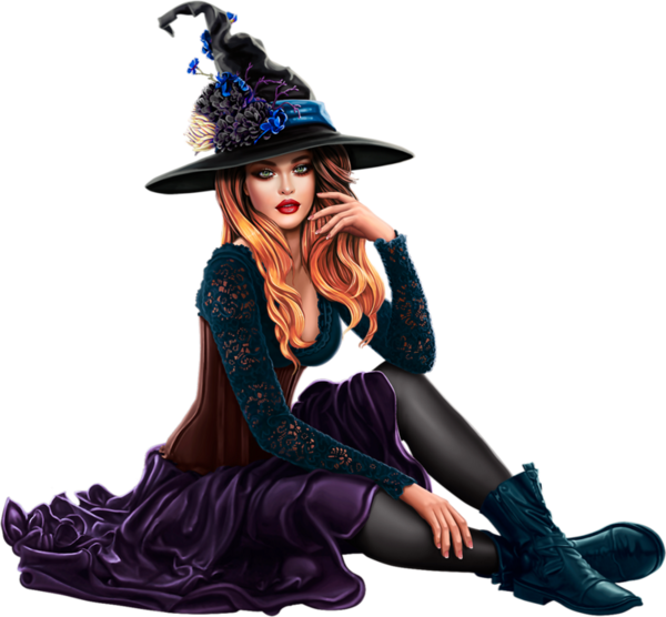 Transparent Witch Witchcraft Vampire Purple Headgear for Halloween